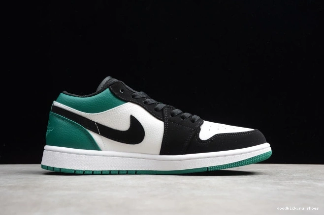 Low Air Jordan Black White 1 553558-113 Mystic Green 0717